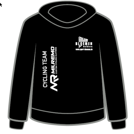 Hoodie : : Cycling Team  Milremo + Cycle Club Bloemen